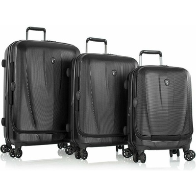 HEYS Комплект пътни куфари Heys Vantage Smart Luggage S, M, L Black - комплект от 3 куфара Heys | Cheren | МЪЖЕ | UNI