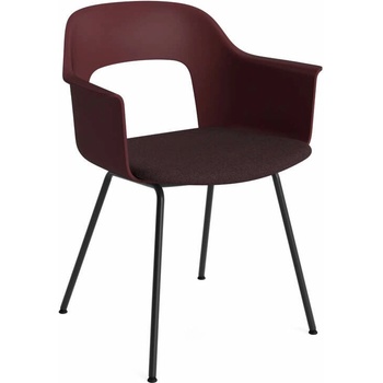 HAY Layout 213 s čalouněným sedákem black / bordeaux / Remix 373