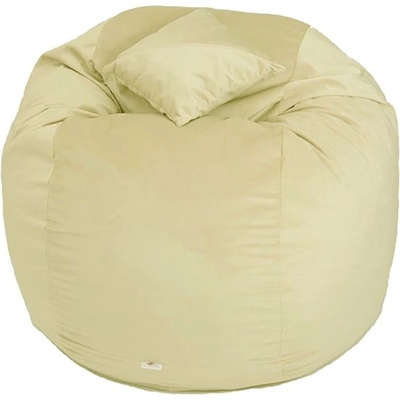 PUFRELAX Комплект, Барбарон и декоративна възглавница, 600л. , King Size - Lemon, Перящ се калъф, Трансформира се в легло, Пълнеж с микс от мемори пяна и дунапрен, Гама Premium, 8059 (PUF-M-KP-PT-LE)