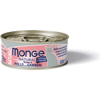 Monge Natural chicken & prawns 80 g
