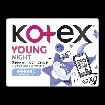 Kotex Young Night vložky na noc 7 ks