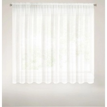 Záclona v bílé barvě s řasící páskou biela 300 cm 250 cm