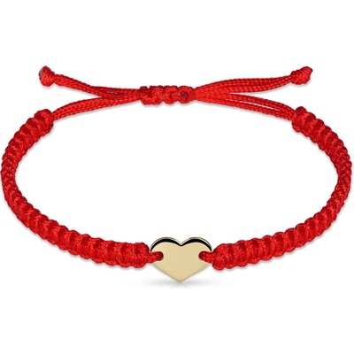 Danfil zlaté srdce s červenou šňůrkou DLB/BLL007 žluté zlato
