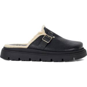 Dune London Чехли Dune London Gene Leather Faux Shearling Lined Clogs - Black