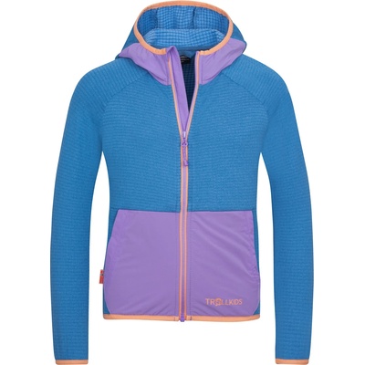 TROLLKIDS Детско поларено яке Trollkids Girl's Holmedal Jacket Fleece jacket - Cornflower / Violet Sorbet - размер 110 (EU) (703-6745-0214)