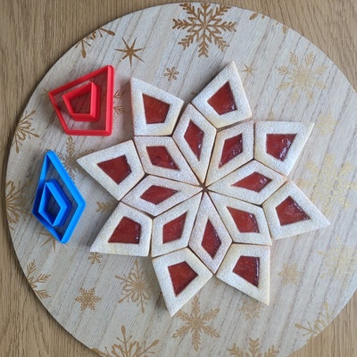 Vykrajovátko na linecký talíř - Vánoční hvězda | Unikátní vánoční vykrajovátka