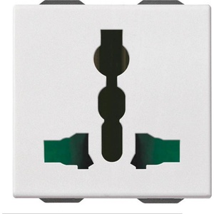 Vimar 09257 2P+E13A SICURY multistandard outlet white Мултистандартен контакт 2M NEVE UP (09257)