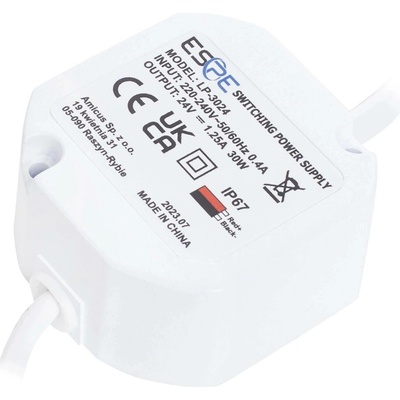 SPÍNANÝ HERMETICKÝ ZDROJ ESPE LP-3024 24V/30W/1,25A