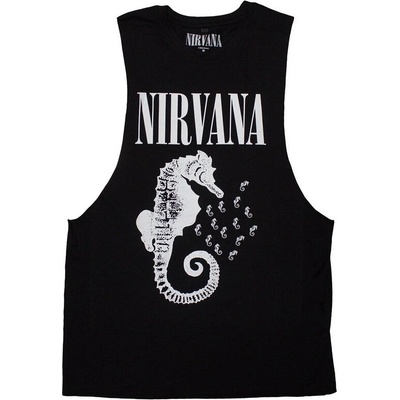 Nirvana Seahorse & Logo Mono Black M Риза (NIRVVEST89MB02)