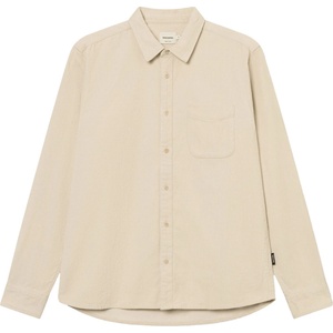DEDICATED Мъжка риза с копчета Dedicated Shirt Varberg Corduroy Shirt - Oat White (033-1373-1112)