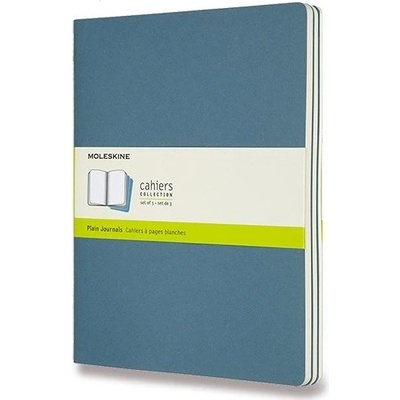 Moleskine Sešity Cahier B5 čistý 3 ks tmavě tyrkysové