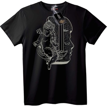 NOONEBRAND Тениска Херувим ангел - XS, Black