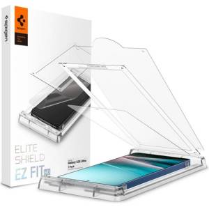 Spigen Samsung S25 Ultra SPIGEN ELITESHIELD EZ FIT HD протектор за екран, гъвкав, ултратънък + поддържаща рамка, TRANSFER AFL09083 (AFL09083)