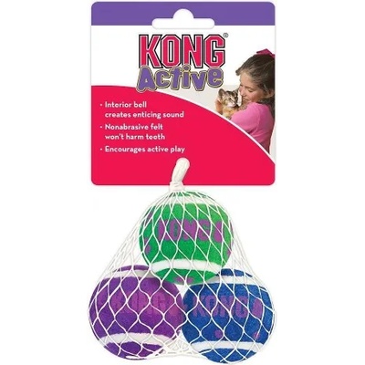 KONG cat tennis balls with bells - играчка за котка, тенис топка със звънче - САЩ - ca56e