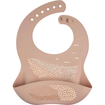 Canpol Силиконов лигавник с джоб Canpol - Бежов (51/030_bei)