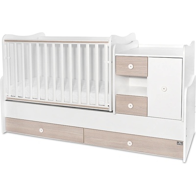 Lorelli Трансформиращо се легло Lorelli - Mini Max, 190 x 72 cm, Бяло/Кехлибар (10150500044A)