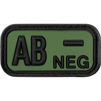 MFH Nášivka krevní skupina "AB NEG", 3D, černo-zelená Max Fuchs
