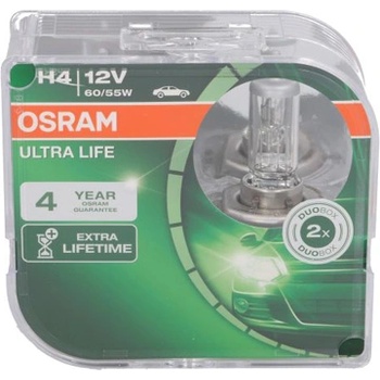 Image 1 of OSRAM Крушка OSRAM H4, 12V, 60/55W, 1650lm/1000lm, 2 броя