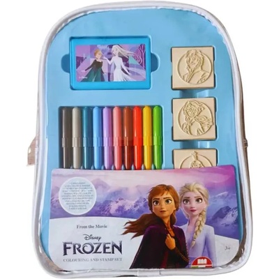 Multiprint Творческа раница Frozen II с 10 миещи се флумастера, 4 печата и 30 стикера