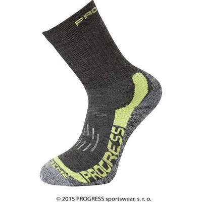 Progress ponožky X-TREME tm.šedo/zelené
