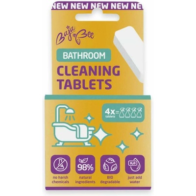 BajaBee, ECO čistiace tablety do kúpeľne 4 ks, citrón