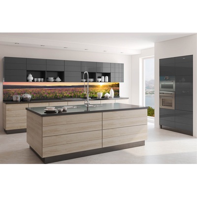 DIMEX ART Фототапет за кухня - залез върху поляна 350 x 60 см