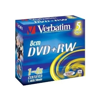 Verbatim DVD+RW 1,4GB 4x, 5ks