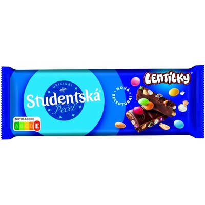 Orion Študentská pečať Mliečna čokoláda a Lentilky s arašidmi a želé 90 g