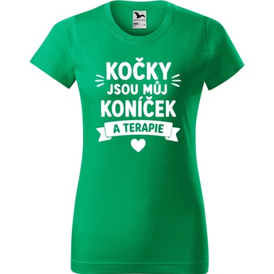 Zelené dámské tričko Kočky jsou můj koníček dárek pro chovatelku koček – Hledejceny.cz