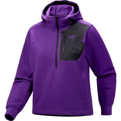 Arc'teryx Дамско поларено яке Arc'teryx Women's Aestas Pullover Hoody Fleece jacket - Azalea / Black (105-7044-0112)