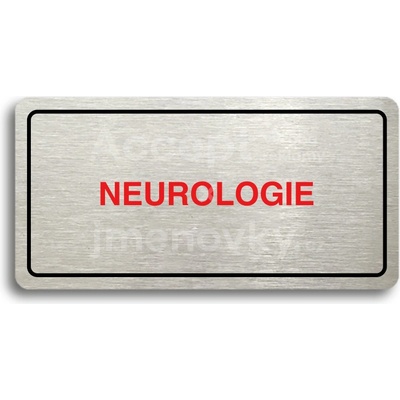 ACCEPT Piktogram NEUROLOGIE - stříbrná tabulka - barevný tisk