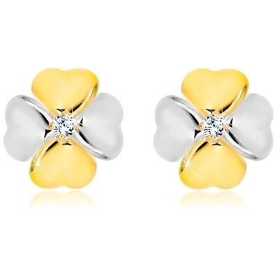 Šperky eshop Briliantové z kombinovaného zlata symbol štěstí s diamantem BT504.27
