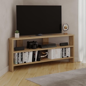 TopMebel Ъглово ТВ шкафче Thales TopMebel от меламин в цвят дъб 110x36x45cm
