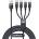 JOYROOM USB кабел 4в1 USB - A - 2 x USB - C / Lightning / Micro за зареждане и пренос на данни 1.2 м - Черен KP27724