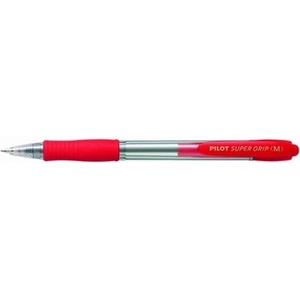 Pilot Химикалка, 0, 22 мм, с бутон, PILOT "Super Grip", червена BPGP-10R-F-R (BPGP-10R-F-R)