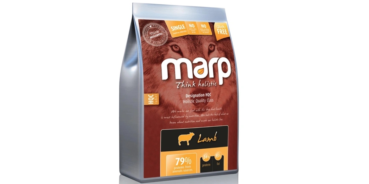 Balení hypoalergenních granulí Marp Holistic Grain Free Lamb