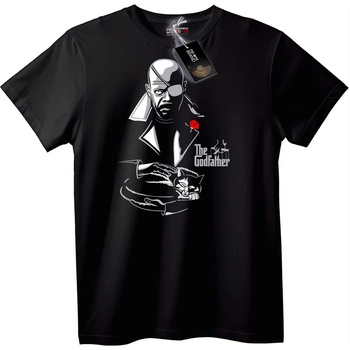 NOONEBRAND Тениска Кръстникът Котка - M, Black