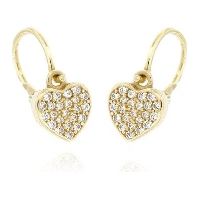 Zlatnictví U Kostela dětské zlaté náušnice srdíčka 239001892B