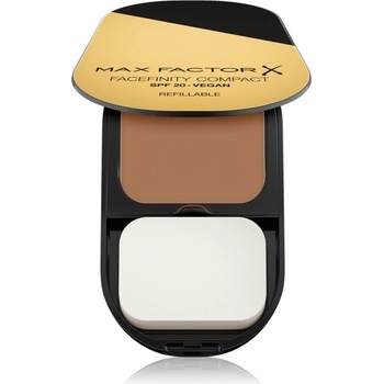 Max Factor Facefinity Refillable kompaktný zmatňujúci make-up SPF20 009 Caramel 10 g