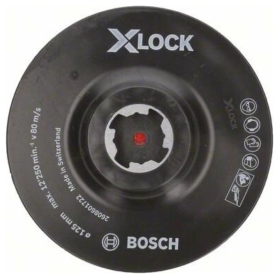 BOSCH X-LOCK Oporný tanier systému s upínacím systémom so suchým zipsom, 125 mm, 12 500 ot./min 2608601722