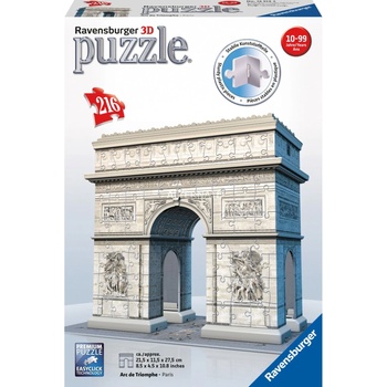 Ravensburger 3D пъзел Ravensburger от 216 части - Триумфалната арка (12514)