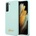 GUESS Silicone Script Metal Logo Silicone Case - дизайнерски силиконов кейс за Samsung Galaxy S21 (син)