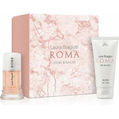 Laura Biagiotti Roma Fiori Bianchi Подаръчен комплект EDT 25 ml + лосион за тяло 50 ml