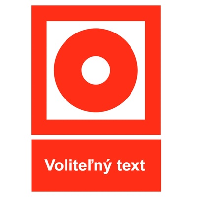 Piktogram Tlačidlový hlásič požiaru s textom 148x210 - 148x210 mm, SAMOLEPKA PVC