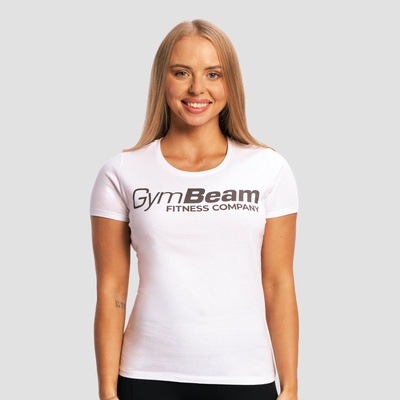 GymBeam Дамска фитнес тениска White XL