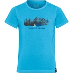 Jack Wolfskin Детска спортна тениска Jack Wolfskin Kid's Hiking Graphic T-Shirt Sport shirt - Print Empire Blue - размер 104 (EU) (704-5895-0211)
