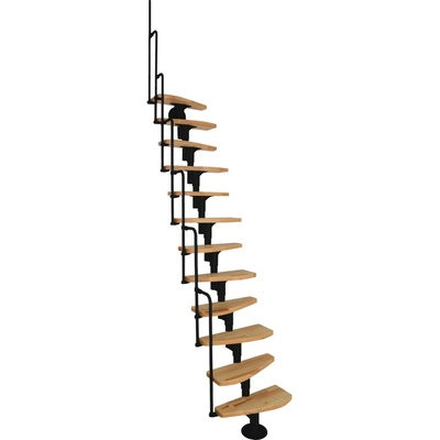 Minka STAIRS Modulové schodisko Monaco buk/čierna, 293,8 cm