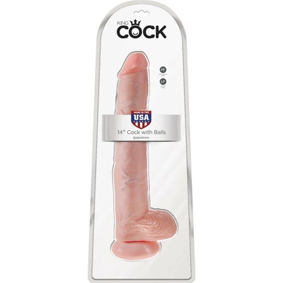 King Cock 36 cm Dildo s semenníkmi v telovej farbe