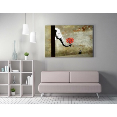 ASIR Obraz na plátně (70 x 100) Banksy Street Art – První gesto