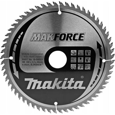 Řezný kotouč na dřevo Makita B-32390 190 x 30 mm 60Z pro HS7611